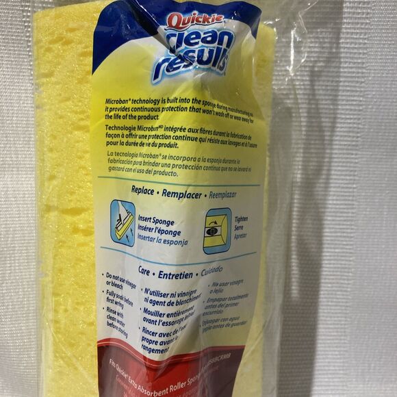 Quickie Clean Results Refill Microban‎ Roller Sponge Mop model #058BCRMB Type M - Picture 6 of 9